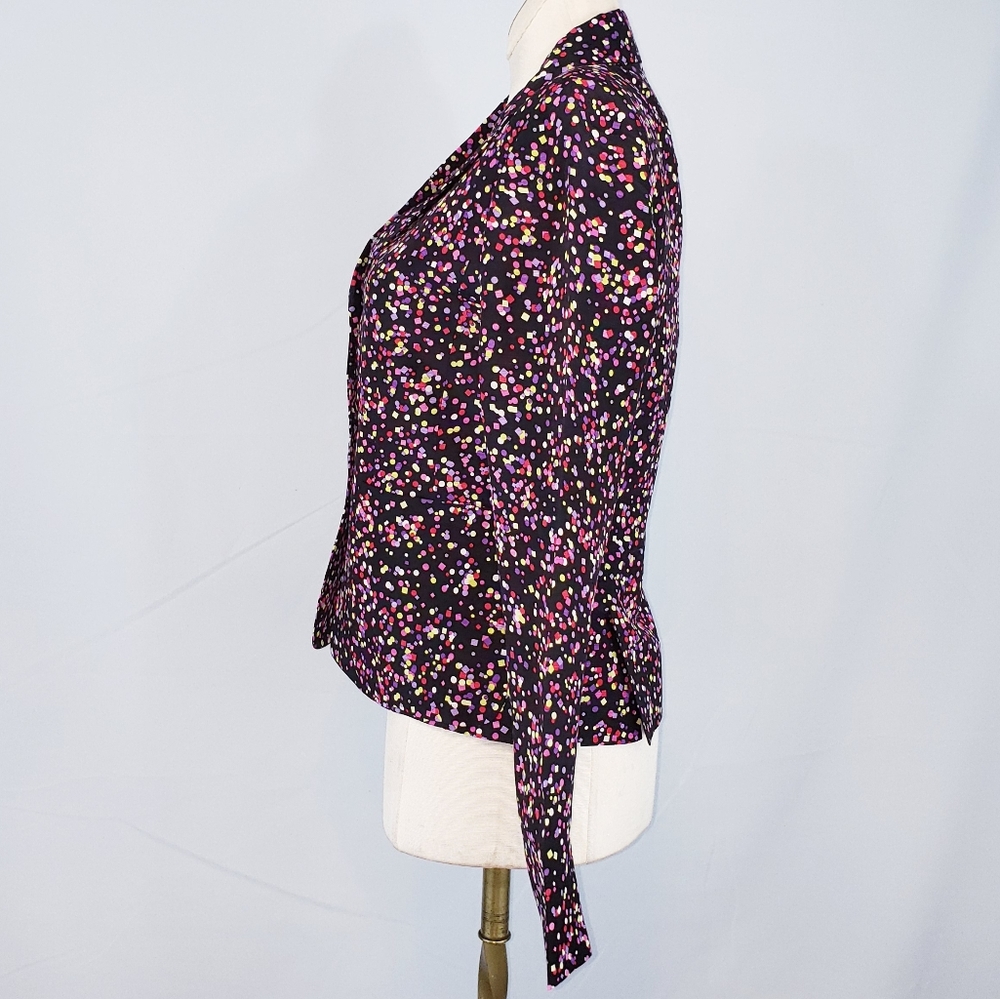 Anne Klein vintage confetti print jacket size 2 - Picture 3 of 6